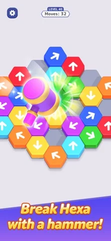 ヘキサアウェイのゲーム画面