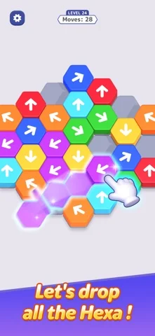 ヘキサアウェイのゲーム画面